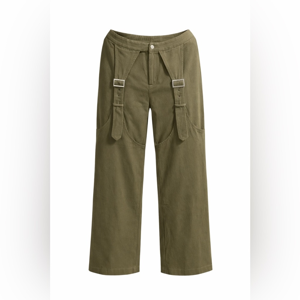 Fashion Nova Olive Belted Pants